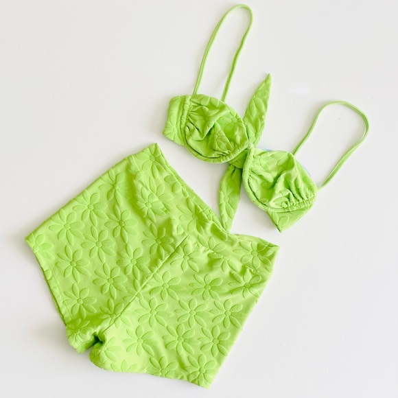 Bydee Other - Bydee Australia MEDIUM green floral swim bikini set
